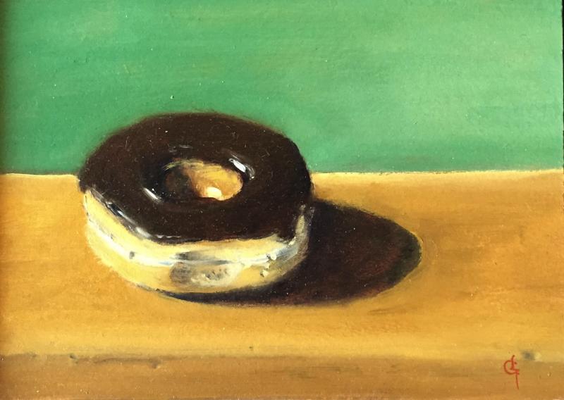 Chocolate Donut, oil on panel, 5 x 7 inches   SOLD 