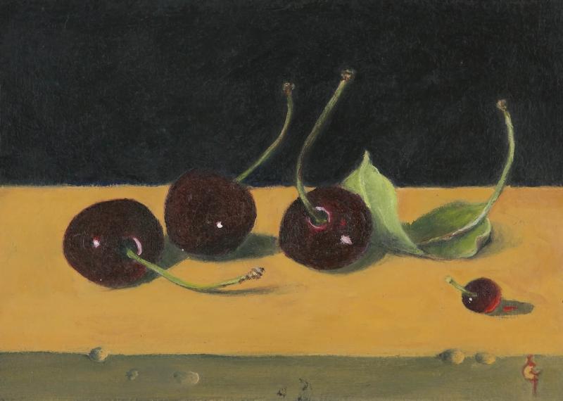 Three's Company, oil on panel, 5 x 7 inches, $500 