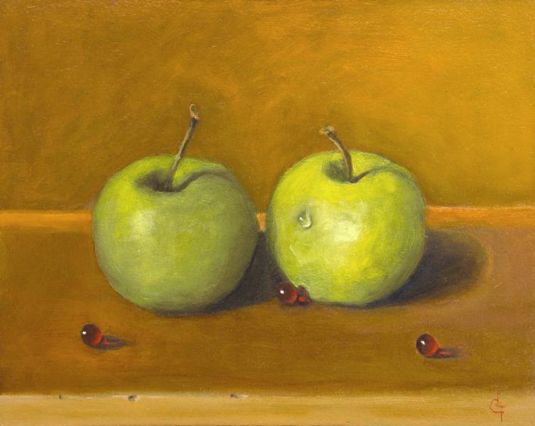 Two's Company, oil on panel, 8 x 10 inches, $600 
