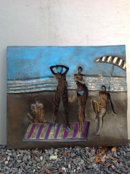 Beach Scene, bronze, 15 x 17 inches, $7,000 