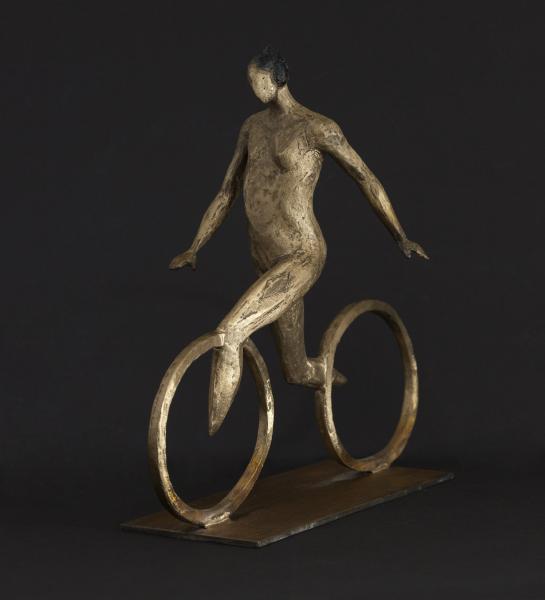 Cyclist, bronze, 10 x 11 inches, $5,000 