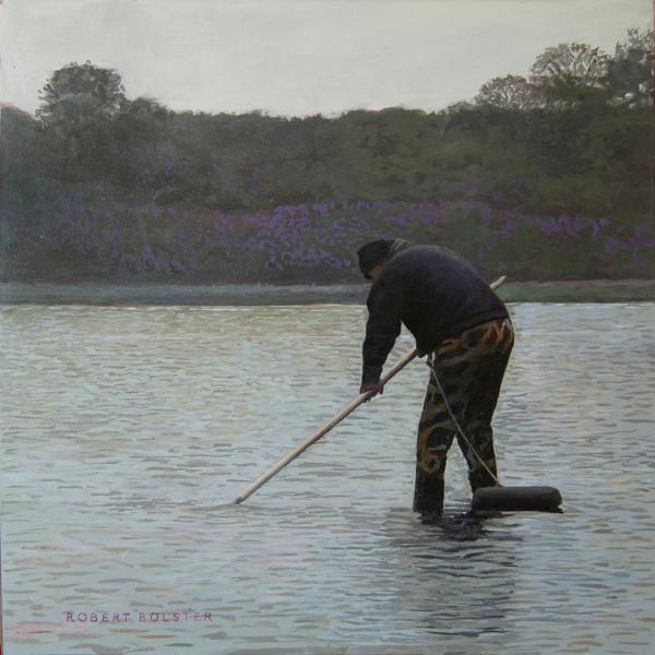 Quahog Hunter, oil on panel, 10 x 10 inches , $2,300 