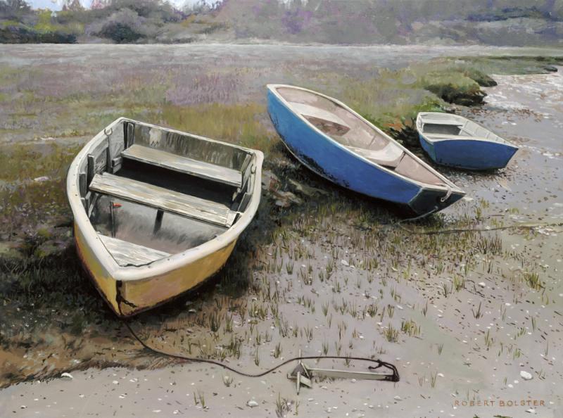 Scattered Skiffs, oil on canvas, 18 x 24 inches   SOLD 