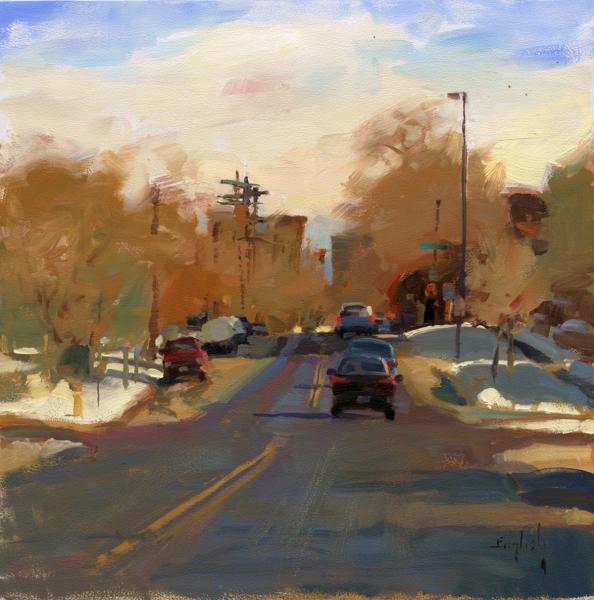 12th Avenue, oil on panel, 12 x 12 inches   SOLD 