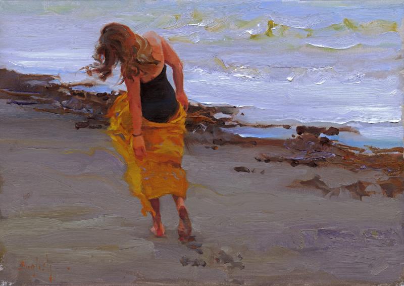 A Walk in the Sand, oil on canvas, 14 x 20 inches   SOLD 