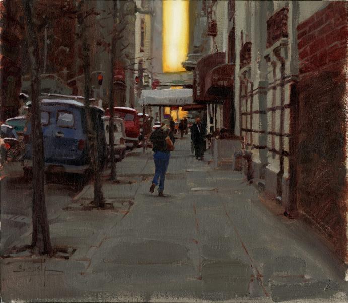 Slipping into the Night, oil on canvas, 13 x 15 inches, $3,000 