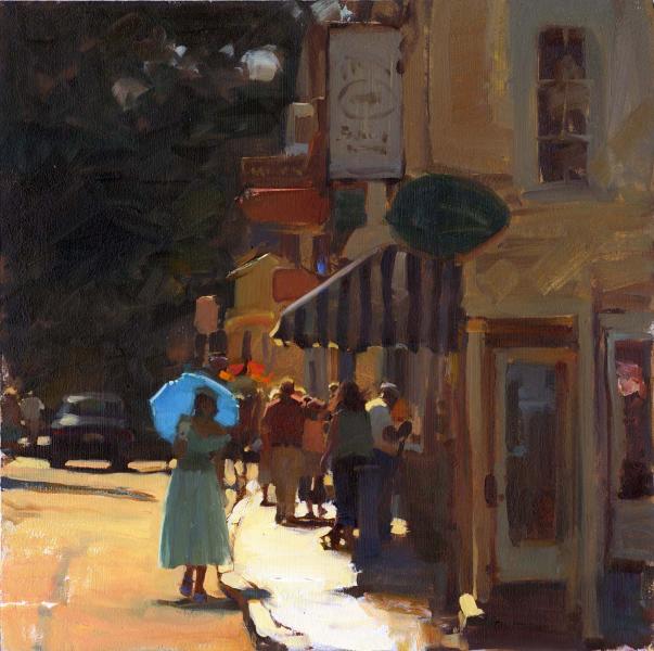 Umbrella Blue, oil on canvas, 14 x 14 inches   SOLD 