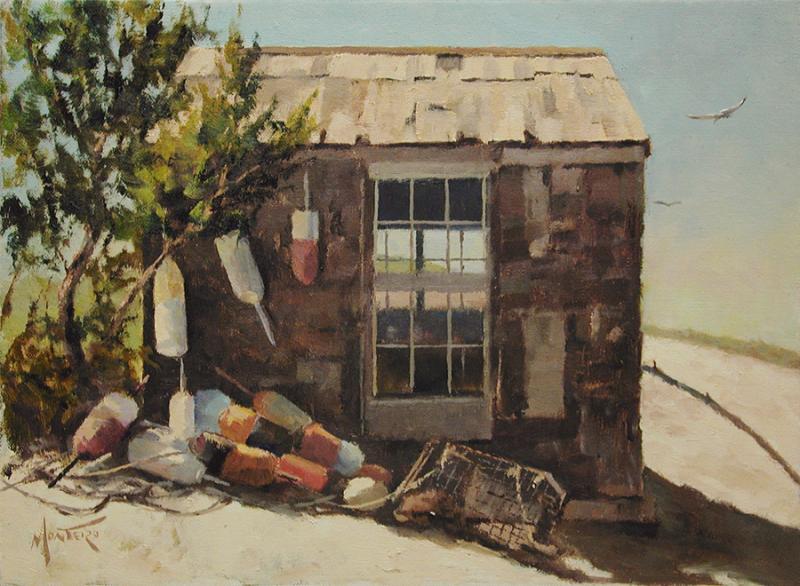 Beach Shack, oil on stretched Belgian linen, 9 x 12 inches   SOLD 