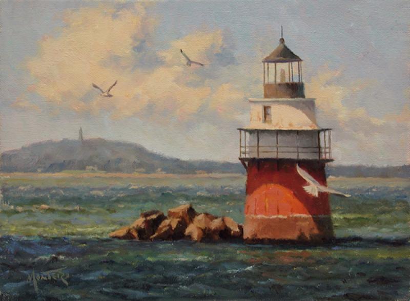 Bug Light, oil on stretched Belgian linen, 6 x 8 inches, $1,200 