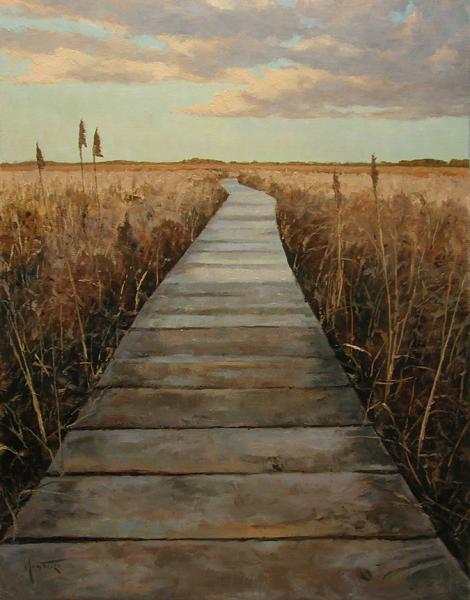 Cape Cod Boardwalk, oil on stretched Belgian linen, 24 x 18 inches, $3,800 