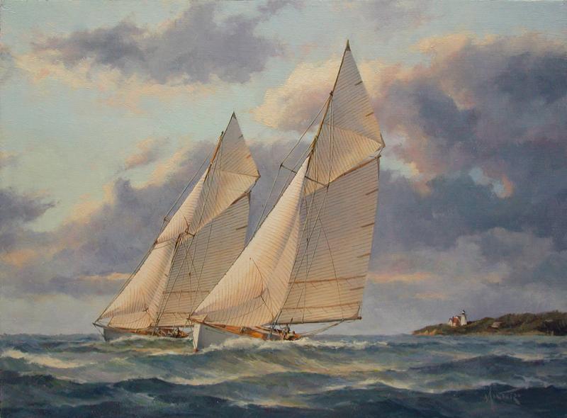 Crossing the Sound, oil on stretched Belgian linen, 12 x 16 inches, $3,900 