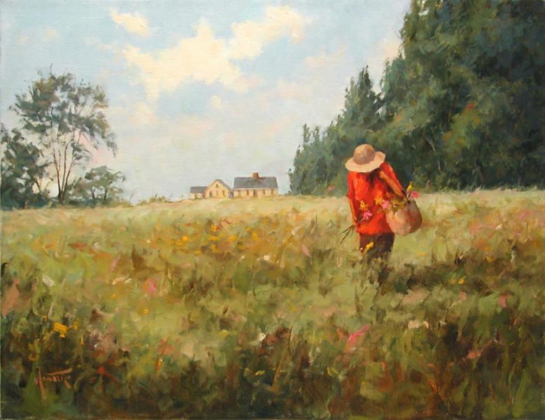 Field of Wild Flowers, oil on stretched Belgian linen, 18 x 14 inches   SOLD 