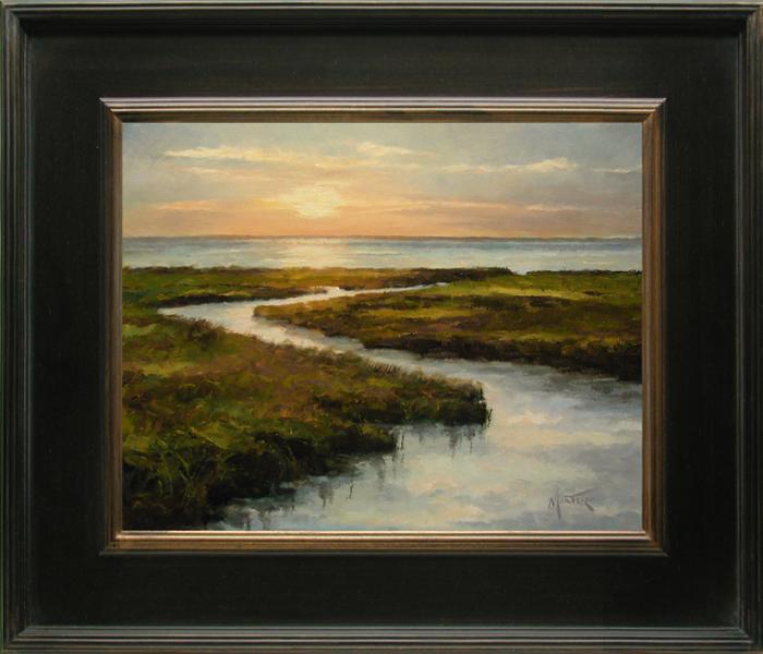 Golden Sunset, oil on stretched Belgian linen, 14 x 12 inches   SOLD 