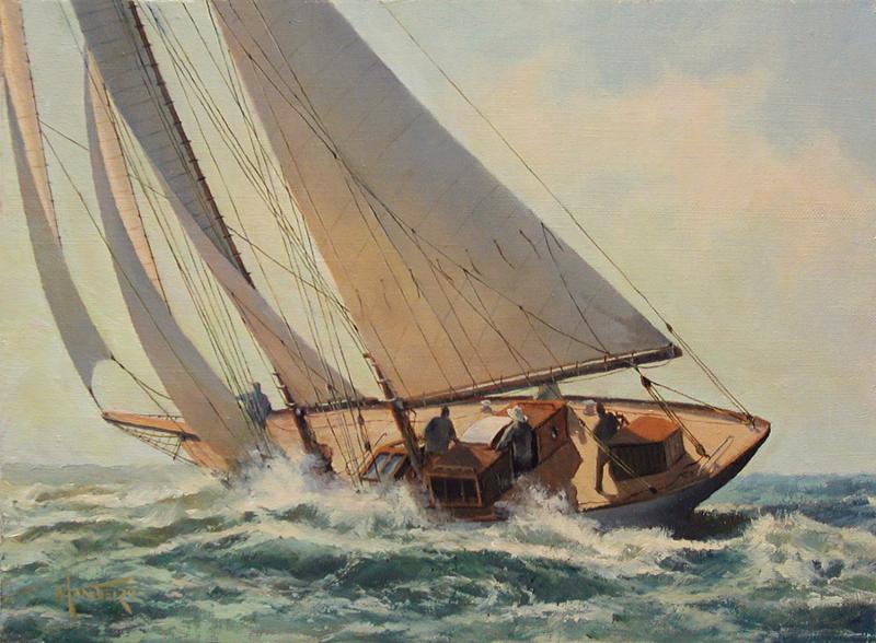 Offshore Sailing, oil on stretched Belgian linen, 9 x 12 inches   SOLD 