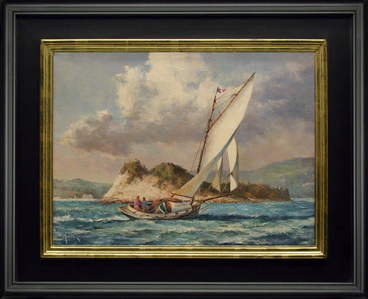 Returning, Quissett Harbor, oil on stretched Belgian linen, 12 x 16 inches, $3,200 