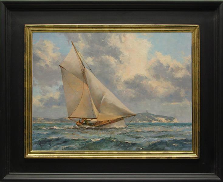 Sailing off Martha's Vineyard, oil on stretched Belgian linen, 11 x 14 inches   SOLD 