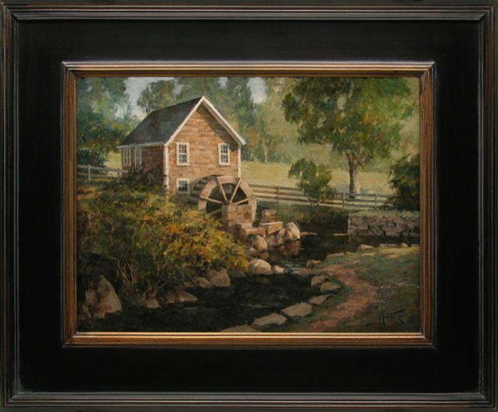 Stony Brook Grist Mill, oil on stretched Belgian linen, 16 x 12 inches, $3,200 