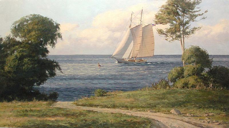 Summer Breeze, oil on stretched Belgian linen, 20 x 36 inches, $8,600 