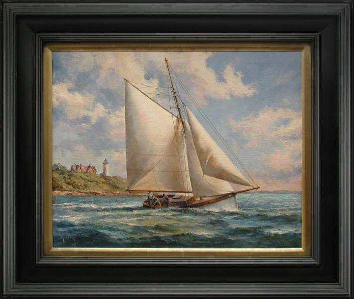 Taking Nobska Light, oil on stretched Belgian linen, 16 x 20 inches , $3,800 