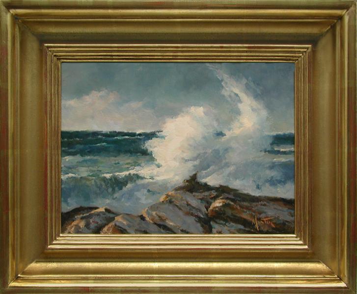 Tidal Burst, oil on stretched Belgian linen, 12 x 9 inches, $2,400 