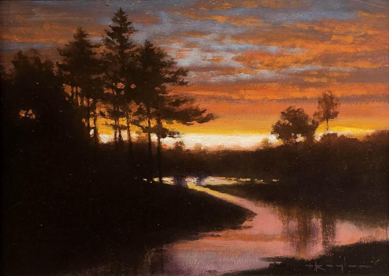 Evening Serenade, oil on panel, 6 x 8 inches, $1,100 