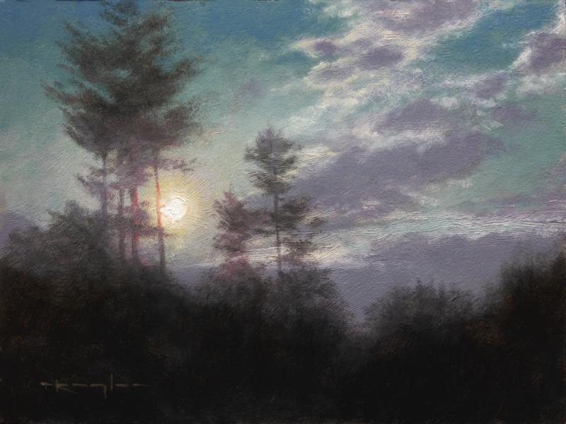 Summers Moon, Psalm 74:16, oil on linen, 6 x 8 inches   SOLD 