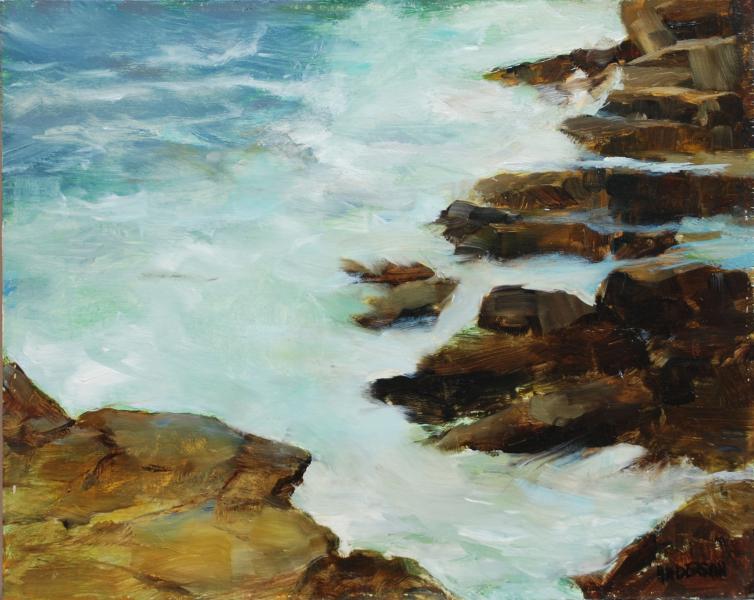 Schoodic Point, oil on panel, 8 x 10 inches, $1,000 