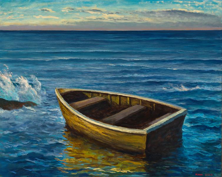 Golden Boat, oil on linen, 24 x 30 inches, $Please Inquire 