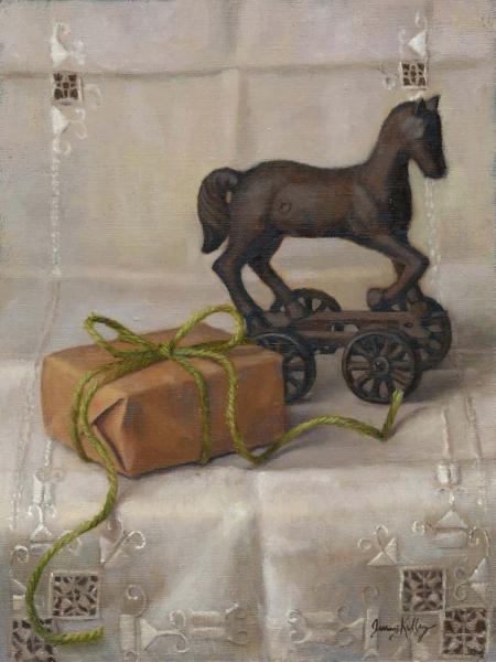 Favorite Things, oil on panel, 8 x 6 inches, $700 