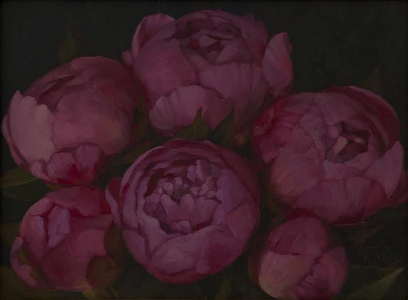 Fulham Road Peonies, oil on linen, 6 x 8 inches   SOLD 