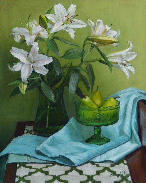 Lilies and Pears, Spectrum Series, oil on linen, 20 x 16 inches   SOLD 