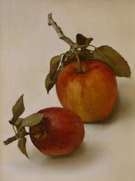 Autumn Apples # 2, oil on linen, 8 x 6 inches   SOLD 