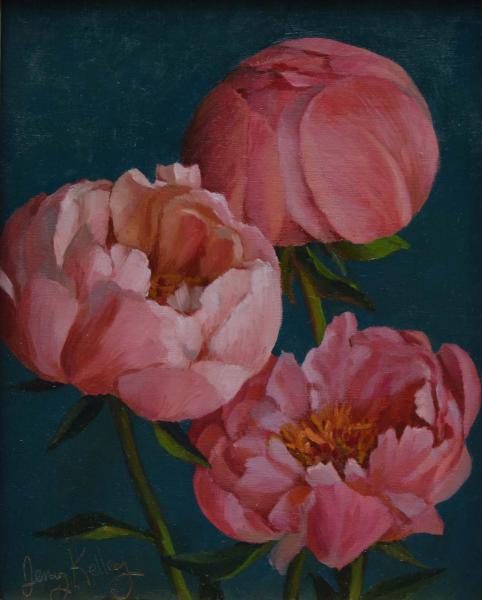 Coral Peonies, oil on panel, 10 x 8 inches   SOLD 