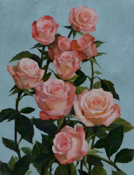 Rambling Roses, oil on linen, 16 x 12 inches   SOLD 