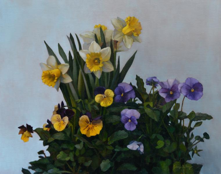 Spring Flowers, oil on linen, 16 x 20 inches, $2,500 