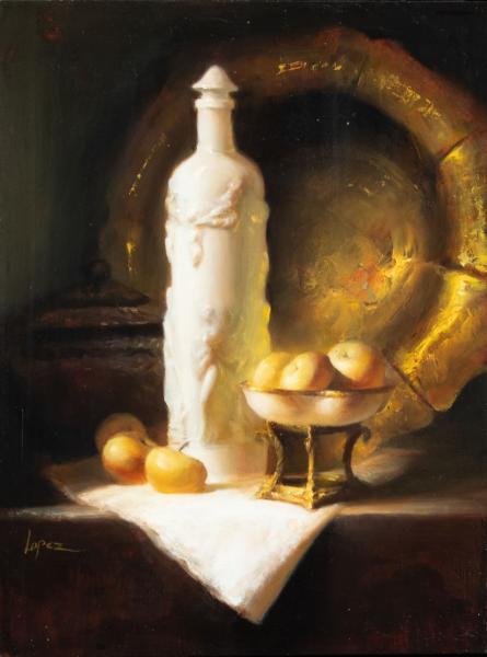 Les Femmes De Limoges, oil on panel, 25 x 21 inches, $2,800 