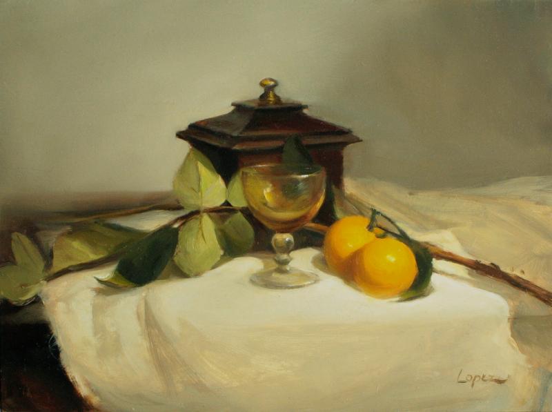 Music Box, oil on panel, 12 x 9 inches, $1,600 