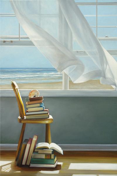 Beach Books No. 3, oil on canvas, 36 x 24 inches   SOLD 