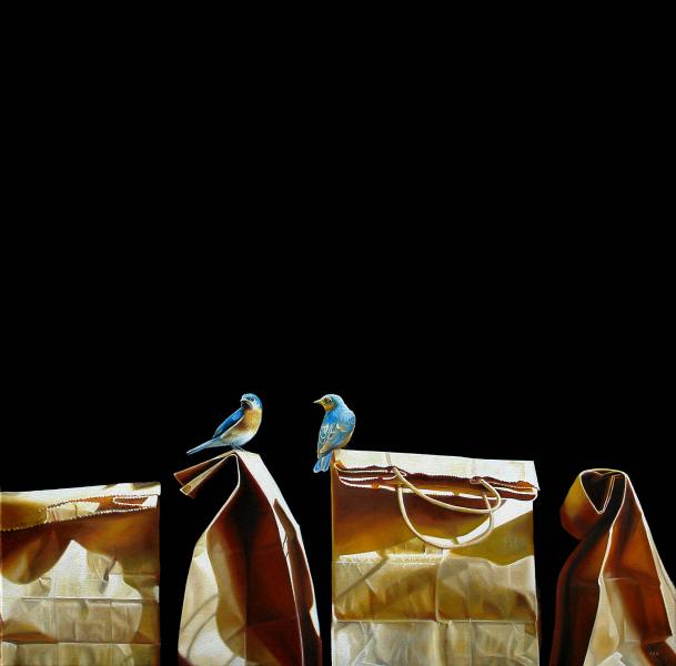 Brown Bagging , oil on canvas , 30 x 30 inches    SOLD 