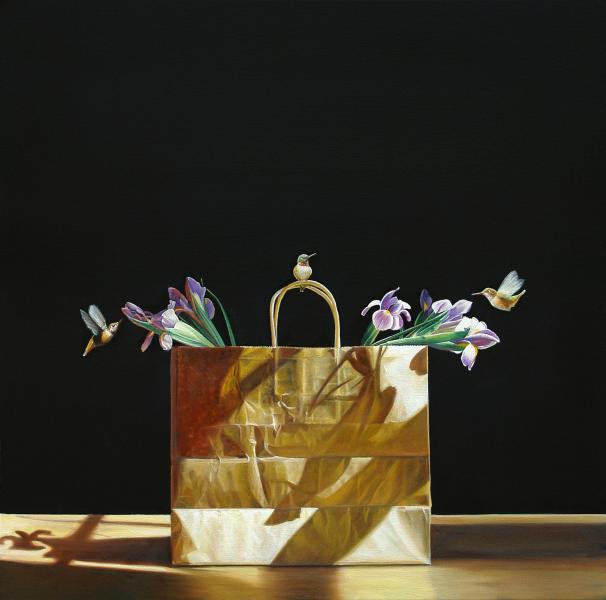The Flower Seekers, oil on canvas , 30 x 30 inches   SOLD 