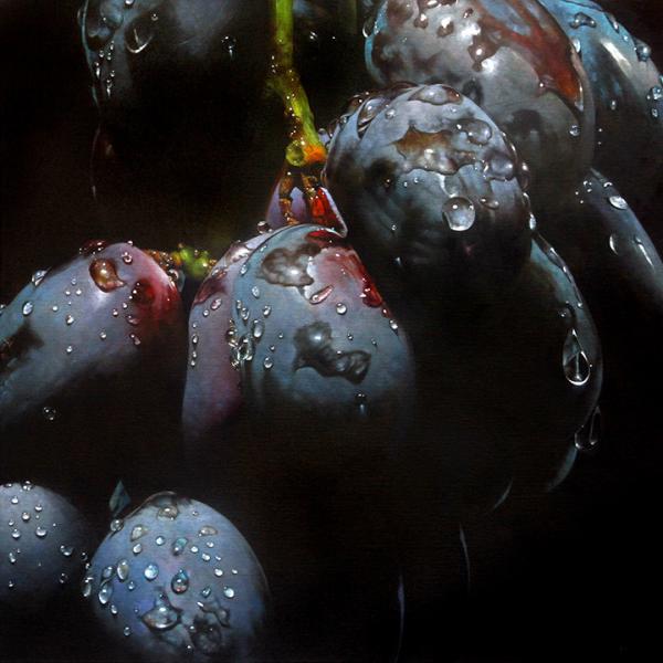 Big Grapes No. 2, oil on panel , 24 x 24 inches   SOLD 