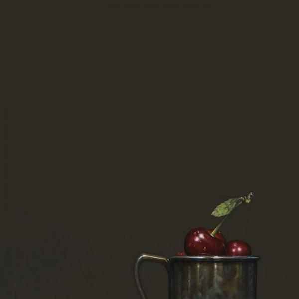 Cherry Cup, oil on cradled hardboard panel, 12 x 12 inches   SOLD 