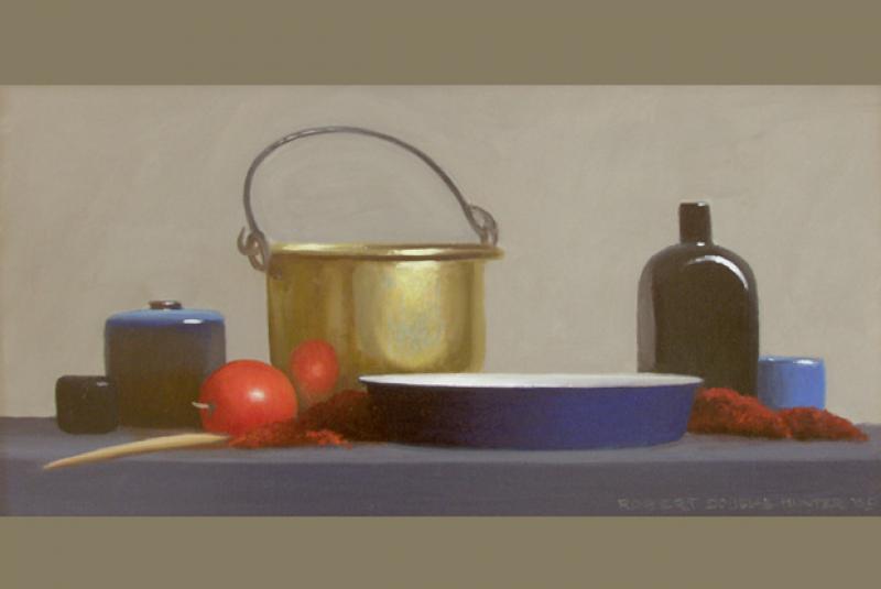 Brass, Red and Blue, oil on canvas, 12 x 24 inches   SOLD 