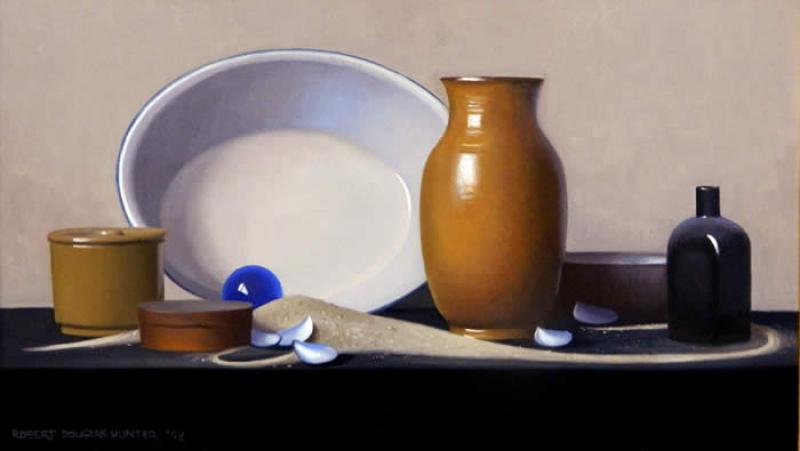 Still Life with Sand and Shells, oil on canvas, 20 x 36 inches, $14,500 