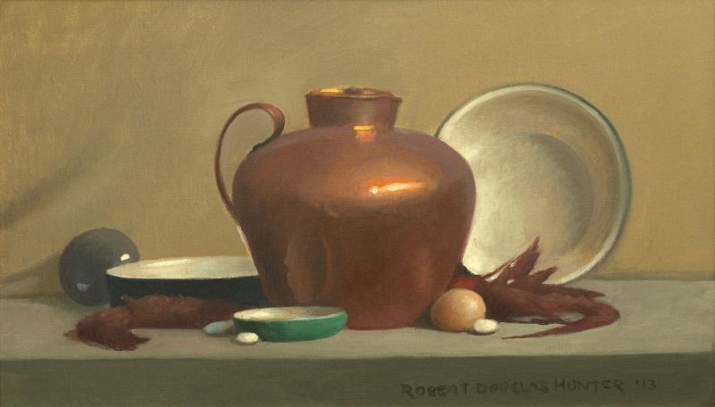 Arrangement with a Copper Container, oil on canvas, 14 x 24 inches, $6,750 