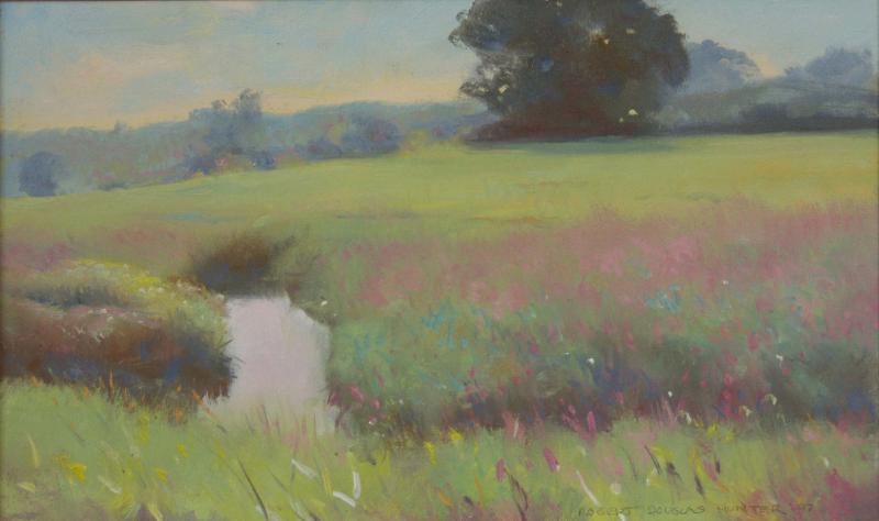 Loosestrife in the Pasture , oil on canvas, 12 x 20 inches, $3,000 