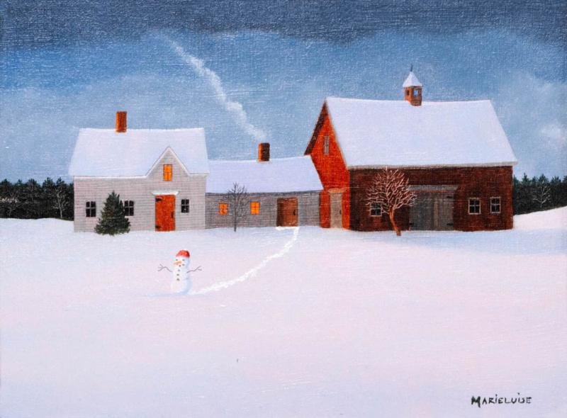 Frosty's Birthday, oil on panel, 6 x 8 inches, $1,400 