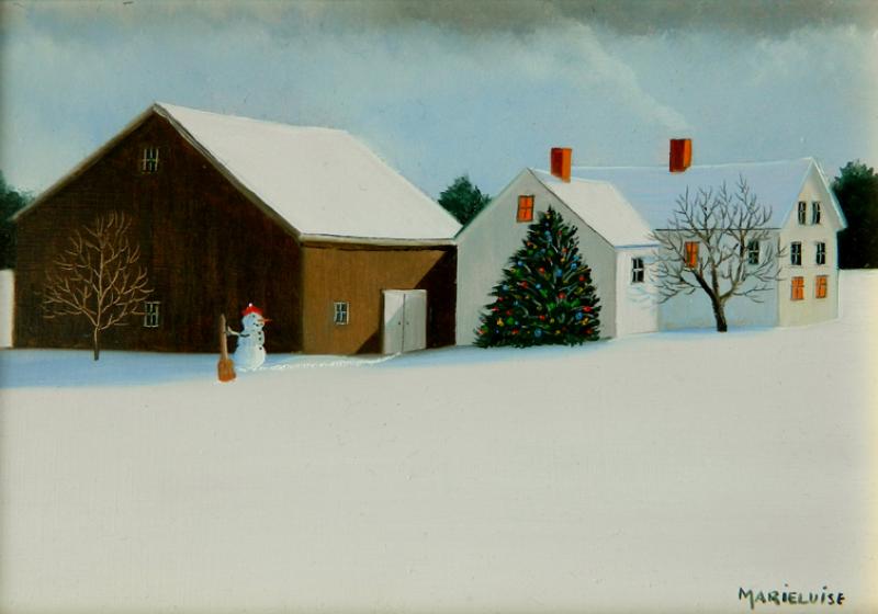 Country Christmas, oil on panel, 5 x 7 inches   SOLD 