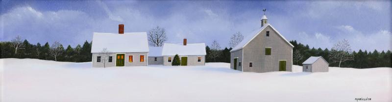 Once Upon a Wintry Day, oil on panel, 5 x 18 inches   SOLD 