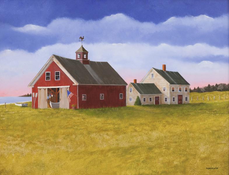 Salt Air Farm, oil on panel, 14 x 18 inches   SOLD 